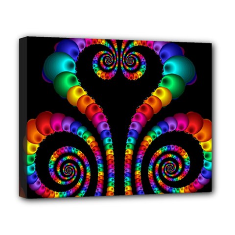 Fractal Drawing Of Phoenix Spirals Deluxe Canvas 20  X 16   by Simbadda