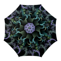 Fractal Image With Sharp Wheels Golf Umbrellas by Simbadda