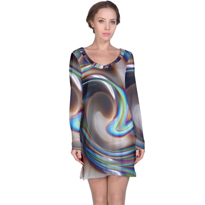 Twirl Liquid Crystal Long Sleeve Nightdress