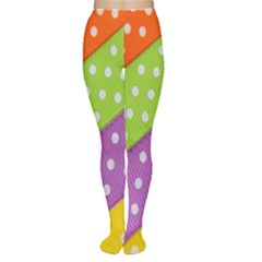 Colorful Easter Ribbon Background Women s Tights