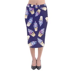 Ice Cream Dream Velvet Midi Pencil Skirt by BubbSnugg