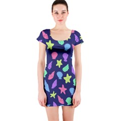 Shells Short Sleeve Bodycon Dress by BubbSnugg