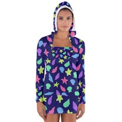 Shells Women s Long Sleeve Hooded T-shirt by BubbSnugg