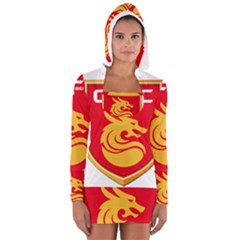 Hebei China Fortune F C  Women s Long Sleeve Hooded T-shirt by Valentinaart