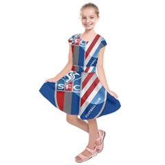 Shanghai Greenland Shenhua F C  Kids  Short Sleeve Dress by Valentinaart