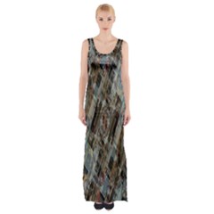Abstract Chinese Background Created From Building Kaleidoscope Maxi Thigh Split Dress by Simbadda