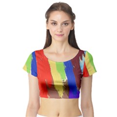 Hintergrund Tapete  Texture Short Sleeve Crop Top (tight Fit) by Simbadda