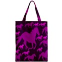 Pink Horses Horse Animals Pattern Colorful Colors Zipper Classic Tote Bag View1