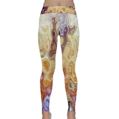 Space Abstraction Background Digital Computer Graphic Classic Yoga Leggings by Simbadda