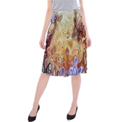 Space Abstraction Background Digital Computer Graphic Midi Beach Skirt by Simbadda