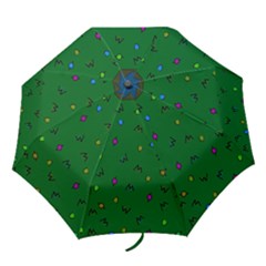 Green Abstract A Colorful Modern Illustration Folding Umbrellas