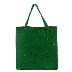 Green Abstract A Colorful Modern Illustration Grocery Tote Bag by Simbadda