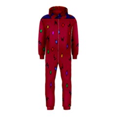 Red Abstract A Colorful Modern Illustration Hooded Jumpsuit (kids)