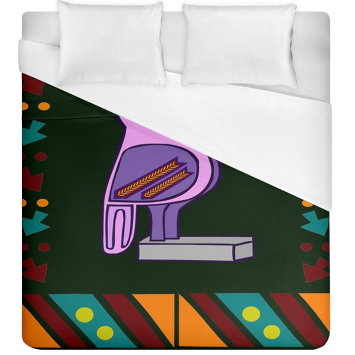 Owl A Colorful Modern Illustration For Lovers Duvet Cover (King Size)