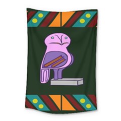 Owl A Colorful Modern Illustration For Lovers Small Tapestry by Simbadda