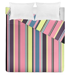 Seamless Colorful Stripes Pattern Background Wallpaper Duvet Cover Double Side (queen Size) by Simbadda