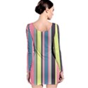 Seamless Colorful Stripes Pattern Background Wallpaper Long Sleeve Velvet Bodycon Dress View2