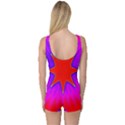 Pink Digital Computer Graphic One Piece Boyleg Swimsuit View2