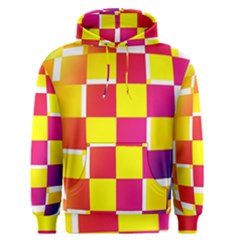 Squares Colored Background Men s Pullover Hoodie by Simbadda