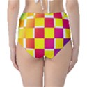 Squares Colored Background High-Waist Bikini Bottoms View2