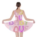 Pink Baby Love Text In Colorful Polka Dots Skater Dress View2