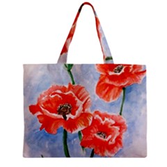 Poppies Zipper Mini Tote Bag by ArtByThree