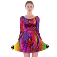 Colors Of My Life Long Sleeve Skater Dress by Simbadda