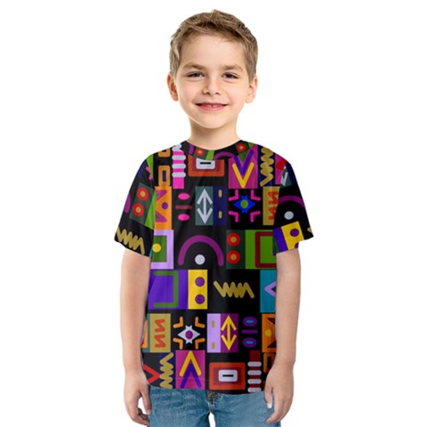 Abstract A Colorful Modern Illustration Kids  Sport Mesh Tee by Simbadda