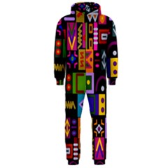 Abstract A Colorful Modern Illustration Hooded Jumpsuit (men)  by Simbadda