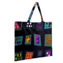 Abstract A Colorful Modern Illustration Zipper Large Tote Bag View2