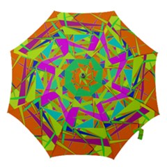 Background With Colorful Triangles Hook Handle Umbrellas (large) by Simbadda