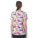 Wallpaper With The Words Thank You In Colorful Letters Women s Sport Mesh Tee View2