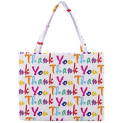 Wallpaper With The Words Thank You In Colorful Letters Mini Tote Bag by Simbadda