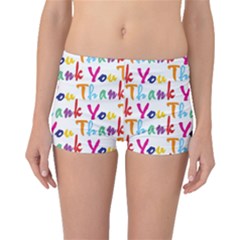Wallpaper With The Words Thank You In Colorful Letters Boyleg Bikini Bottoms by Simbadda