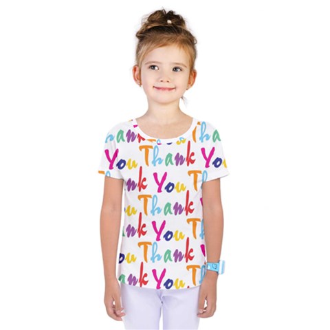Wallpaper With The Words Thank You In Colorful Letters Kids  One Piece Tee by Simbadda
