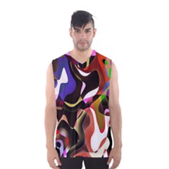 Colourful Abstract Background Design Men s Basketball Tank Top by Simbadda