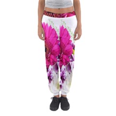 Pink Purple And White Flower Bouquet Women s Jogger Sweatpants by Simbadda