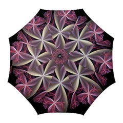 Pink And Cream Fractal Image Of Flower With Kisses Golf Umbrellas
