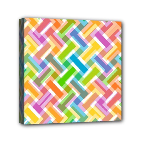 Abstract Pattern Colorful Wallpaper Background Mini Canvas 6  X 6  by Simbadda