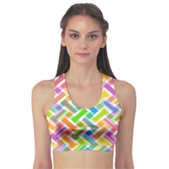 Abstract Pattern Colorful Wallpaper Background Sports Bra