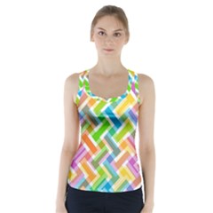 Abstract Pattern Colorful Wallpaper Background Racer Back Sports Top