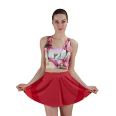 Floral Roses Pattern Background Seamless Mini Skirt by Simbadda