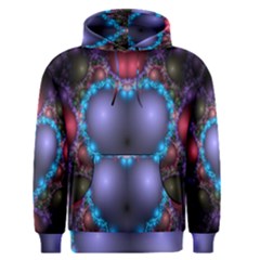 Blue Heart Fractal Image With Help From A Script Men s Pullover Hoodie