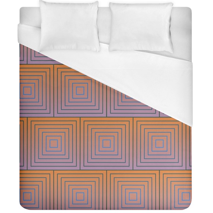 Brick Wall Squared Concentric Squares Duvet Cover (California King Size)