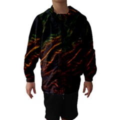 Abstract Glowing Edges Hooded Wind Breaker (kids) by Simbadda