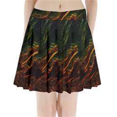 Abstract Glowing Edges Pleated Mini Skirt