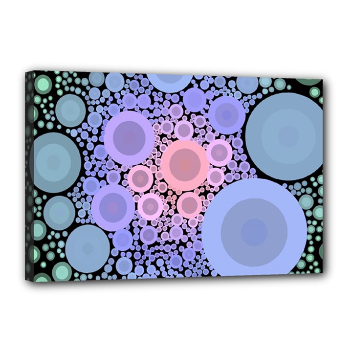 An Abstract Background Consisting Of Pastel Colored Circle Canvas 18  x 12 