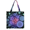 An Abstract Background Consisting Of Pastel Colored Circle Zipper Grocery Tote Bag View1