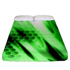 Abstract Background Green Fitted Sheet (king Size) by Simbadda