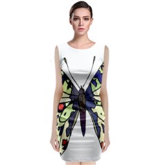 A Colorful Butterfly Image Classic Sleeveless Midi Dress by Simbadda